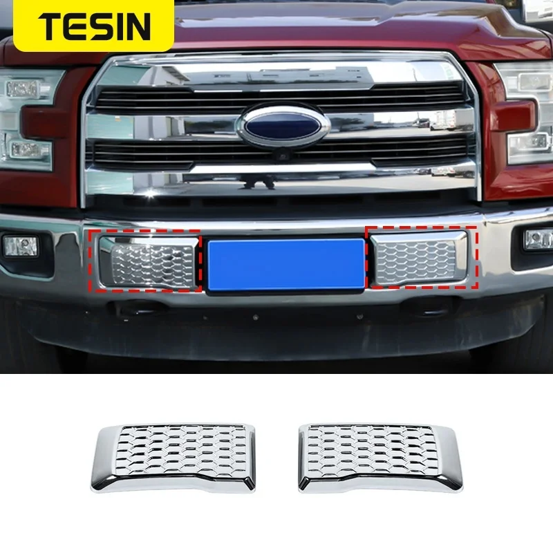 Voodonala Chrome Strip Buckle Covers Trim for Ford F150 2015 2016 2017 