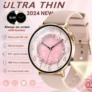 2026 New 1.32-inch AMOLED Smart Watch Ultra-thin Women Watch Heart Rate Health Bluetooth Call Waterproof Smartwatch 1
