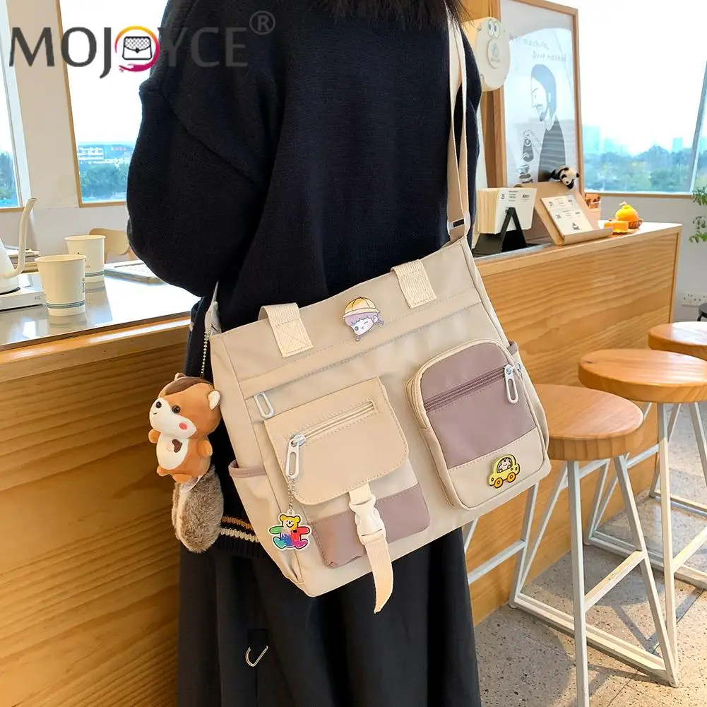 Women Shoulder Bag Nylon Kawaii Crossbody Bag Fashionalbe Messenger Bag  Simple Female Commuter Handbag Shopper Bag for Travel - AliExpress