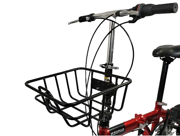 シルバー 小径BMX 自転車 前バスケット付き isdinf_zx-is-bask-big