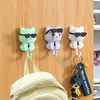 4pcs Kitten Hooks Cartoon Cats Wall Hook Wall Hanging Hanger Rack Key Holder Home Storage Utility Wall Decoration for Clothe Hat 4