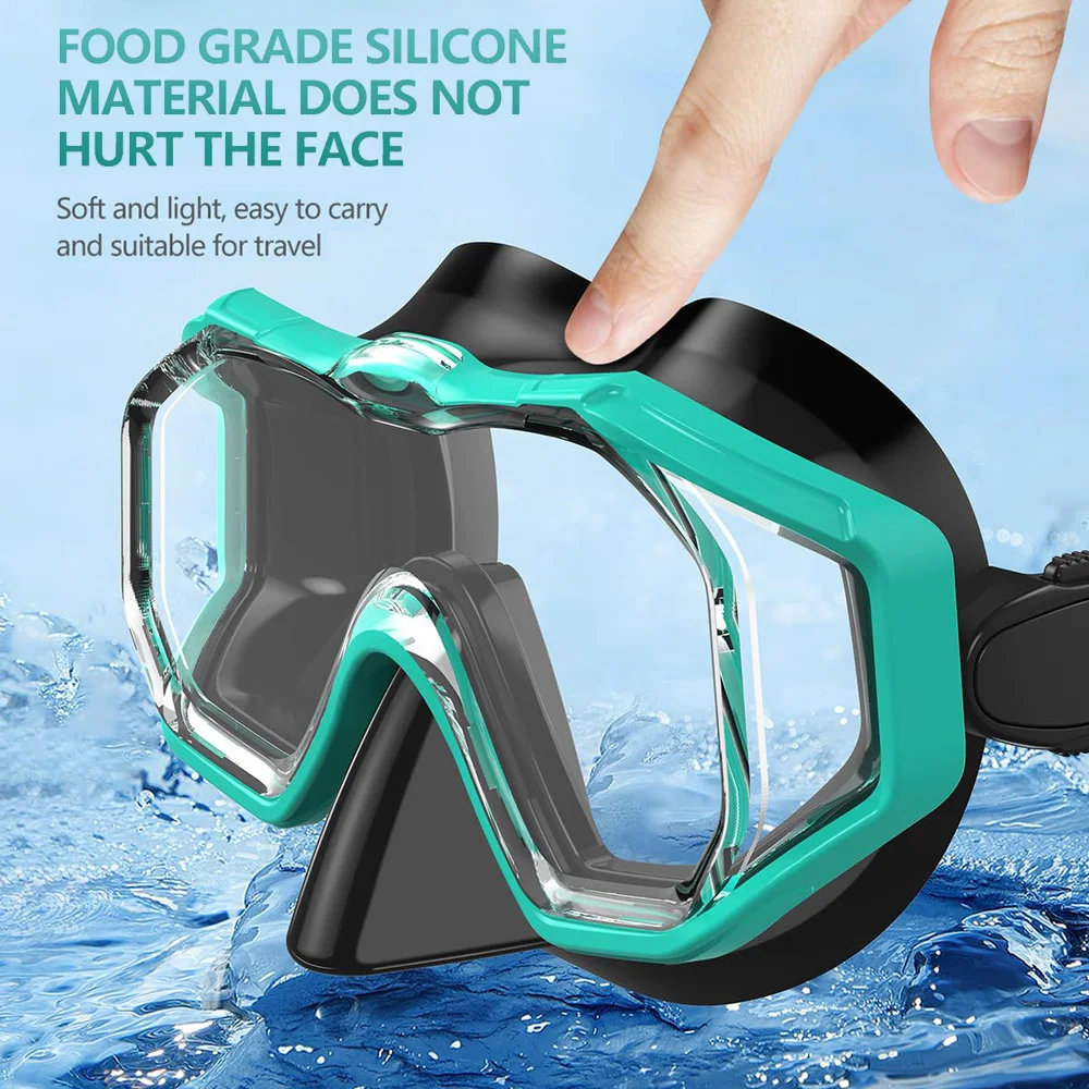 3 Windows Snorkeling Diving Mask snorkeling diving mask diving mask Three-Lens Panoramic Wide View HD Adjustable For Adults and Kids