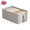 45x25x17cm Oxford Fabric Mesh Steel Shelf Organizer,Clothes Storage Bins Foldable Closet Organizers Storage Containers with Rein 2