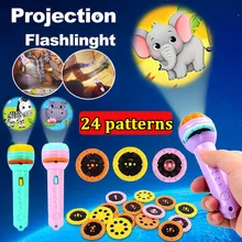 

Kids Flashlight Storybook Torch HD Animation Cartoon Early Educational Toy Handed Projector Learning Machine Toys For Children