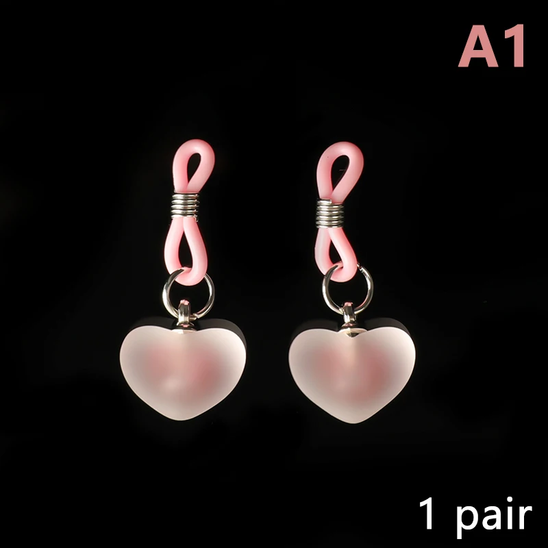 1 Pair Silicone Nipple Clamps for Women Small Bell Breast Clips Clitoris Stimulation Sex Toys Chest Sensation