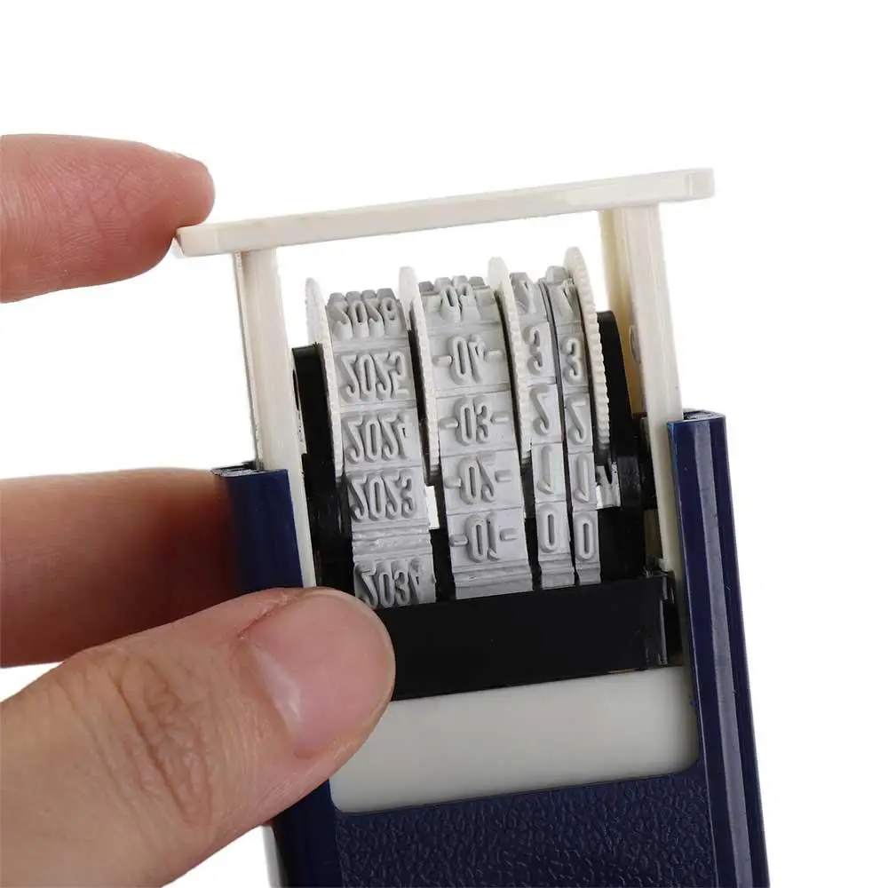 Back to Ink Self-Inking DIY Automatic Ink Return Date Stamps Date Wheel Stamp Handle Account Stamp