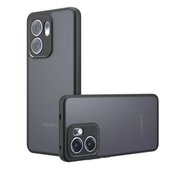 Shockproof Frosted Matte Anti-Fingerprint Transparent Phone Case for OPPO Reno 13F (Translucent Back)