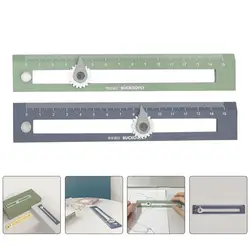 2pcs Portable Compass Rulers Students Drawing Rulers Measuring Tools for School
