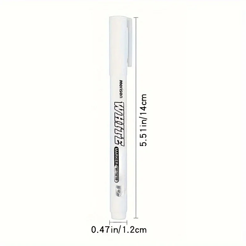 화이트 마커 펜 2.0mm 유성 방수 화이트 젤 펜, DIY 낙서 스케치 마커 문구 쓰기 학용품, 1/3/5 개