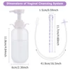 300/600ML Reusable Vagina Irrigator Syringe Anal Cleaner Enemator Vaginal Washing Device Kit Female Vaginal Enema Douche Shower 4