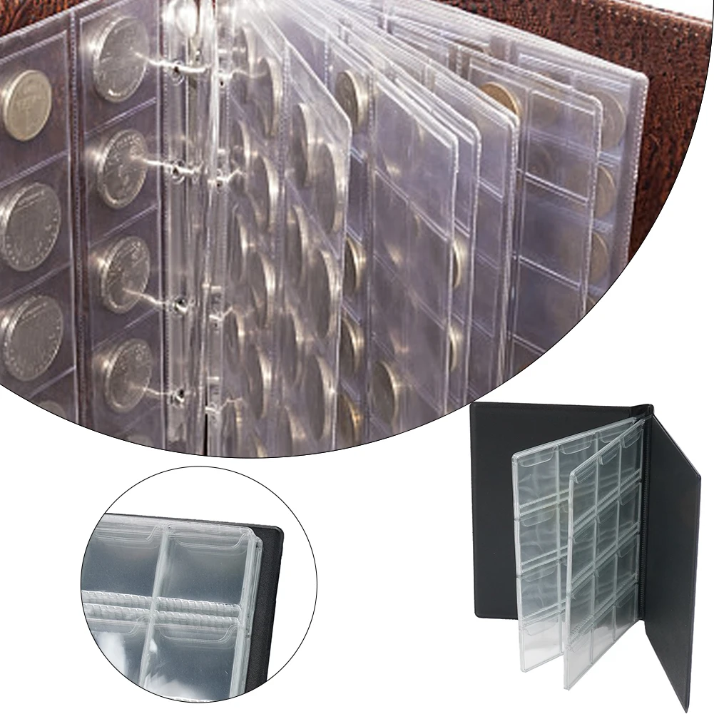 Parts Coin Album High Quality Portable 150 * 110mm 1pcs Collection Collector Holders 120pcs 10 Pages