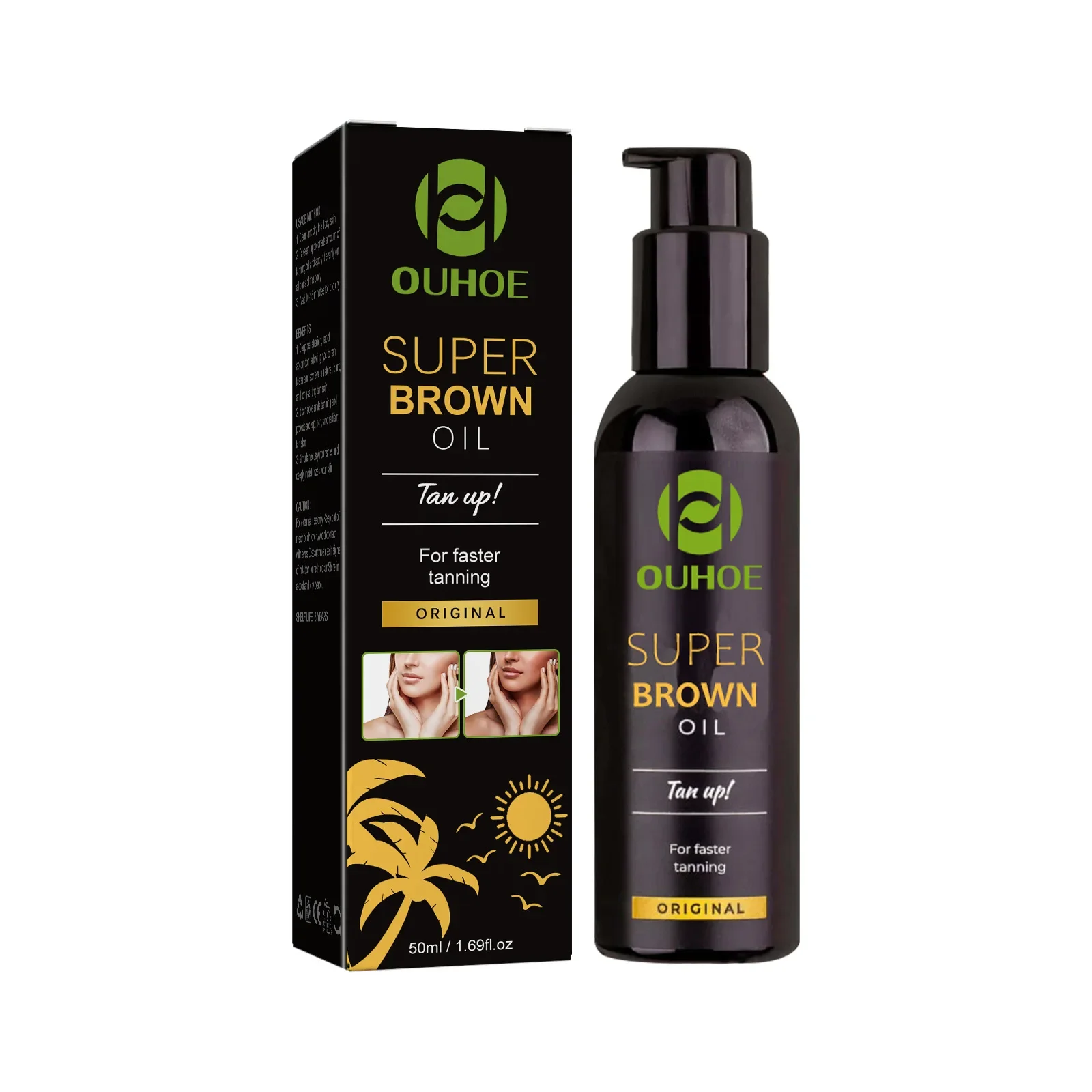 Body Quick Tanning oil Create A Natural Summer Tan Bronzer In Sun-free Application Beach Lotion Sunless Tanning oil