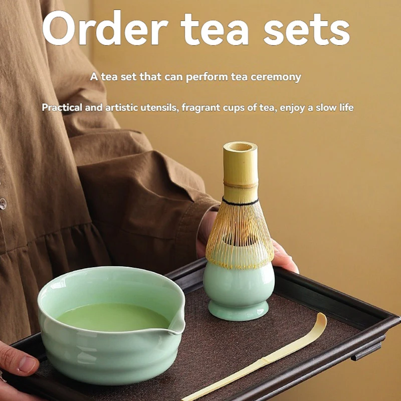 Japanese Ceramic Tea Set Ceramic Matcha Gift Box Elegant Matcha Tea Set Lovers Making Tools Accessories