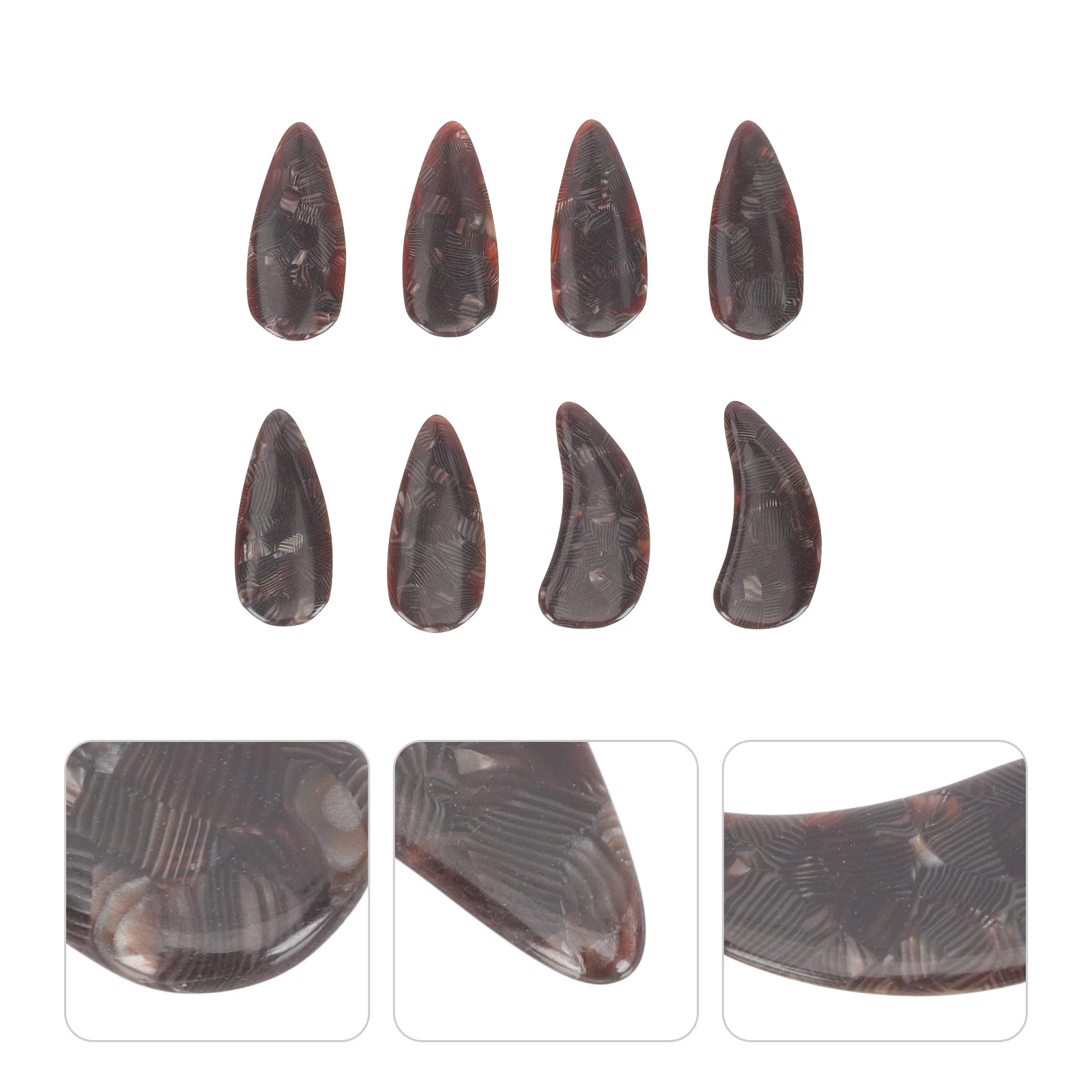 8 Pcs Nails Finger Picks Protective Fake Accessories Supplies Compound Molecule Child Practice