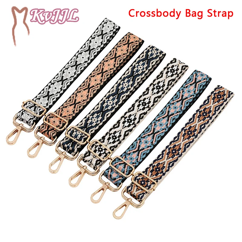 

Ethnic Style Jacquard Crossbody Bag Strap 3.8cm Wide Handbag Belt Shoulder Replacement Adjustable Strap Bag Part Belt For Bag