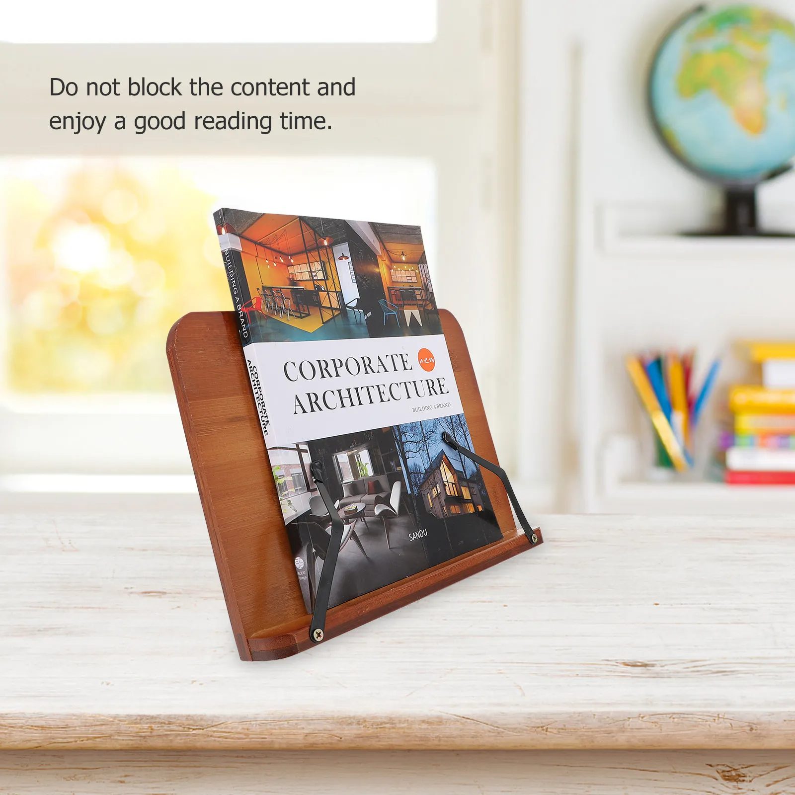 1Pcs 튼튼한 대나무 데스크탑 책장 독서 스탠드 노트북 스탠드 책 받침대 학생용 어린이 홈 오피스 교실 단순