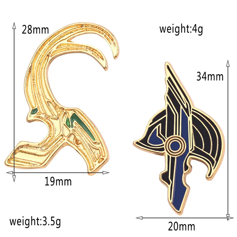 The Avengers Iron Man Thor Loki Cartoon Character Enamel Brooch Pins Star Wars Jewelry Accessories Lapel Pins Gifts for Fans