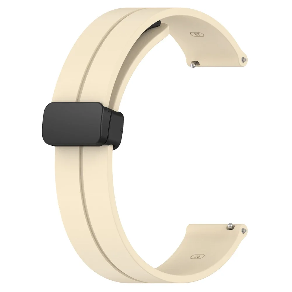Silicone Magnetic Buckle Smartwatch Strap - Adjustable 20mm/22mm Band for Enhanced Comfort and Style