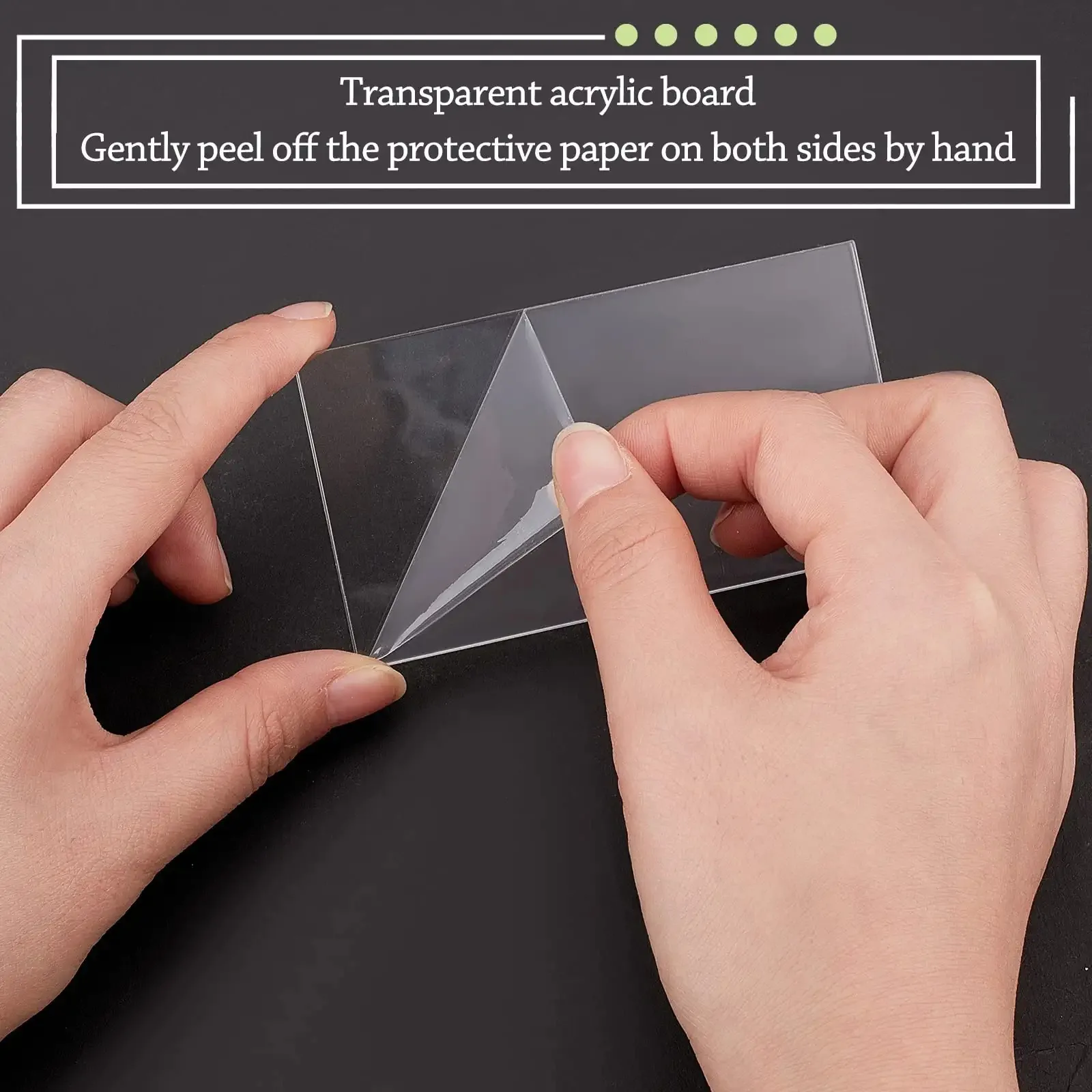 20/30/50pcs Rectangle Acrylic Cards Clear Place Blanks Plates Transparent Table Seating Guest Name Sign Number Tiles Card Decor