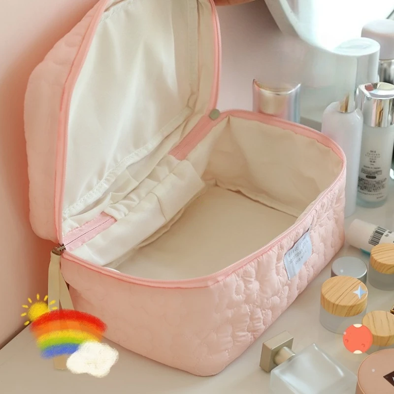 Ins Style Candy Color Makeup Bag New Light Luxury Women's Bag Lipstick Pack Portable Travel Cosmetic Storage Toiletry Bag