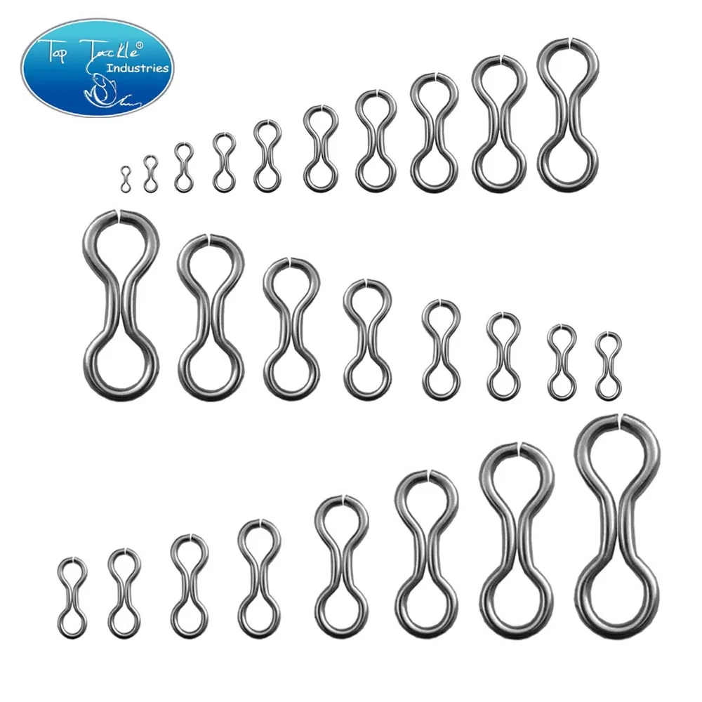 CF Lure Outdoor activities Hard Bait Accessories 1~30 Size DIY Stainless Steel 8 Knot  Customizable Jointed Ring Fishing