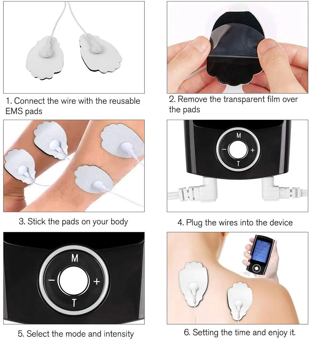 Electric EMS TENS Body Electromyostimulator, 2-channel, 16 massage modes