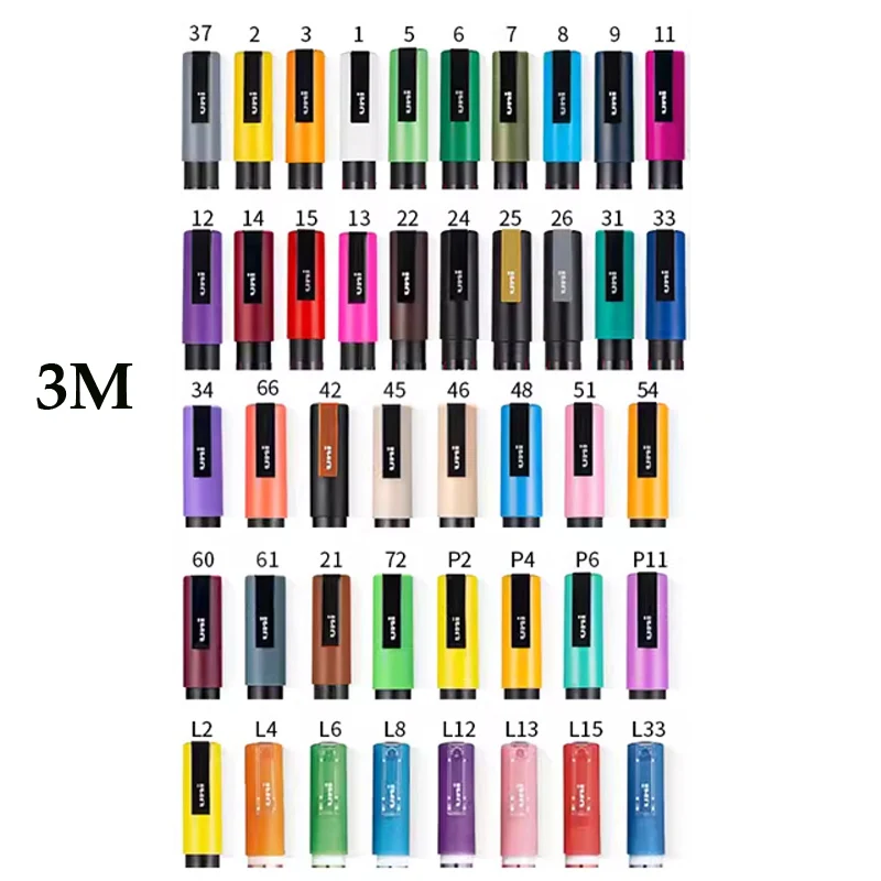 1pcs Uni POSCA Paint Marker Pen Full Colours Range PC-1M 36 Colors PC-3M 45 Colors PC-5M 54 Marking Art Painting paint marker pen