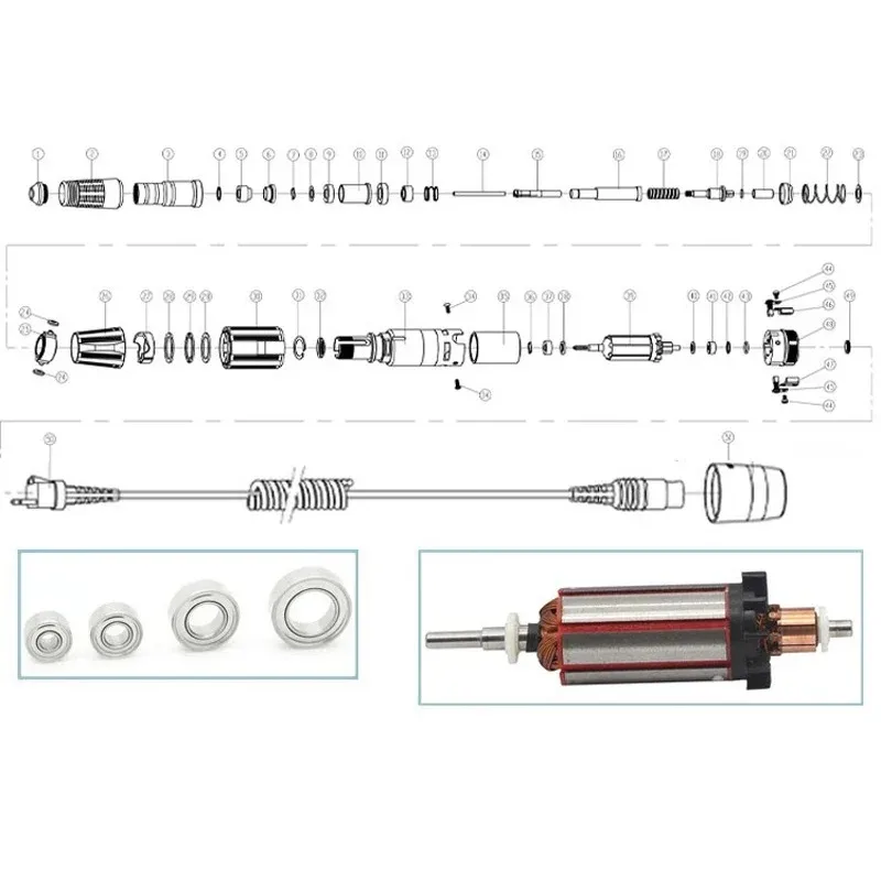 Manicure Tool Replacement Handpiece for Nail Drill Machine  Nail Polishing  Micromotor Handle Accessory 4
