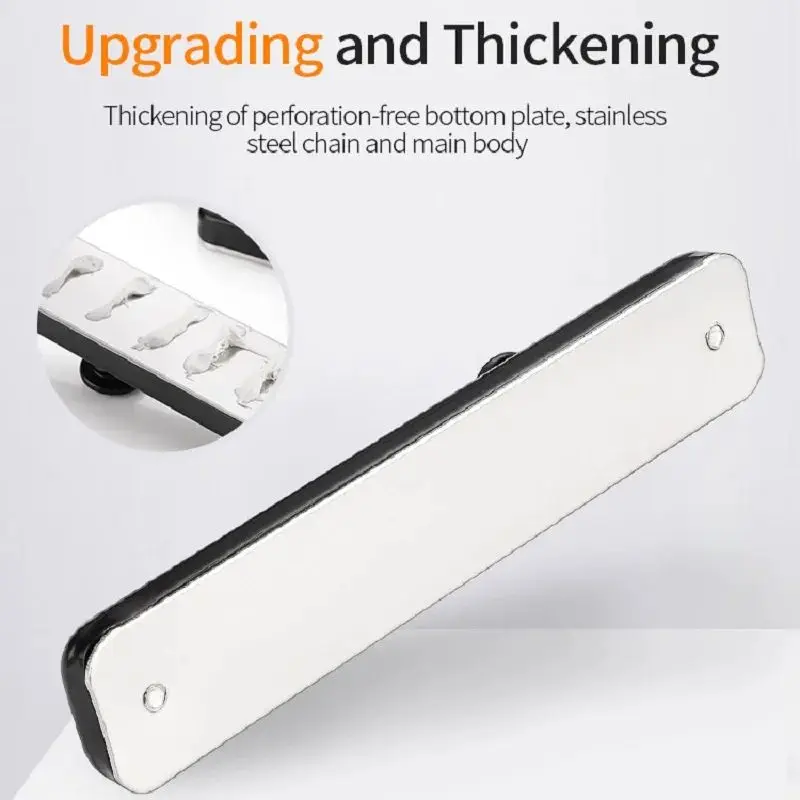 Door Lock Latch 1PCS Stainless Steel Security Chain Anti-theft Door Latch Buckle For Home Hotel Apartment Screw Guard Accessorie