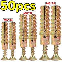 Heavy Duty Steel Wall Anchor Kit with Expansion Screws and Fasteners - 10 sets