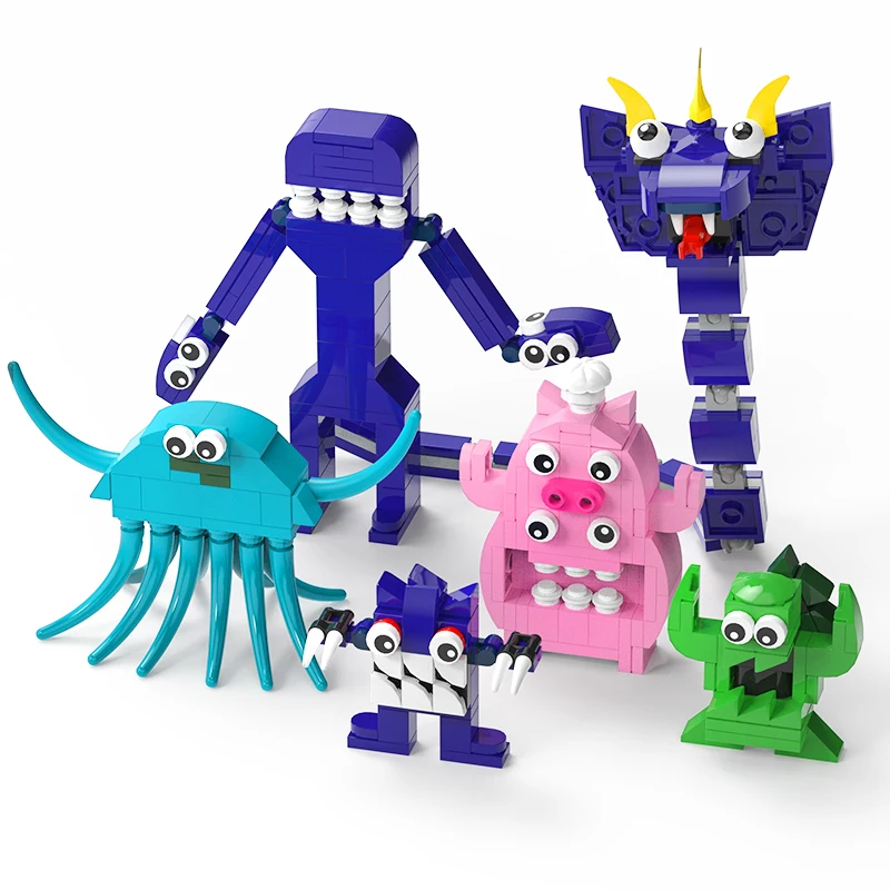Monster Garden of BanBan Building Blocks Set for Kids Anime Action Figure Bricks DIY Toys for Children Xmas Birthday Gifts 4