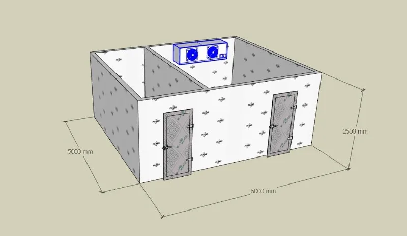 Commercial Dual-Temperature Freezer Storage Walk-in Cold Room