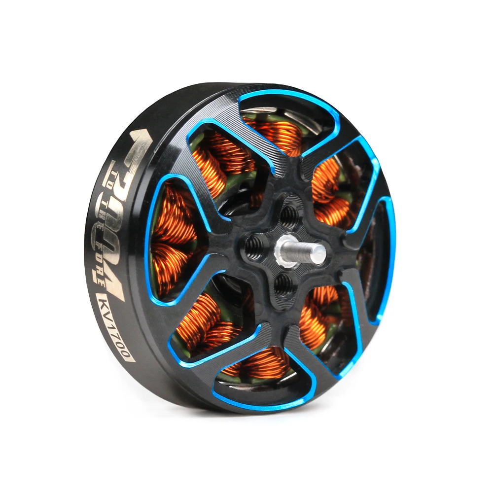 Moteur sans balais T-MOTOR F2004 pour drone FPV racing, monté sur un bras de drone