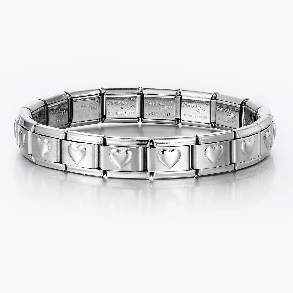Turing Modetrend Frauen Mann italienischen Charme lächelndes Gesicht Sonne Herz Tai Chi Edelstahl elastischen Armband Link Armreif Schmuck – Detail 3