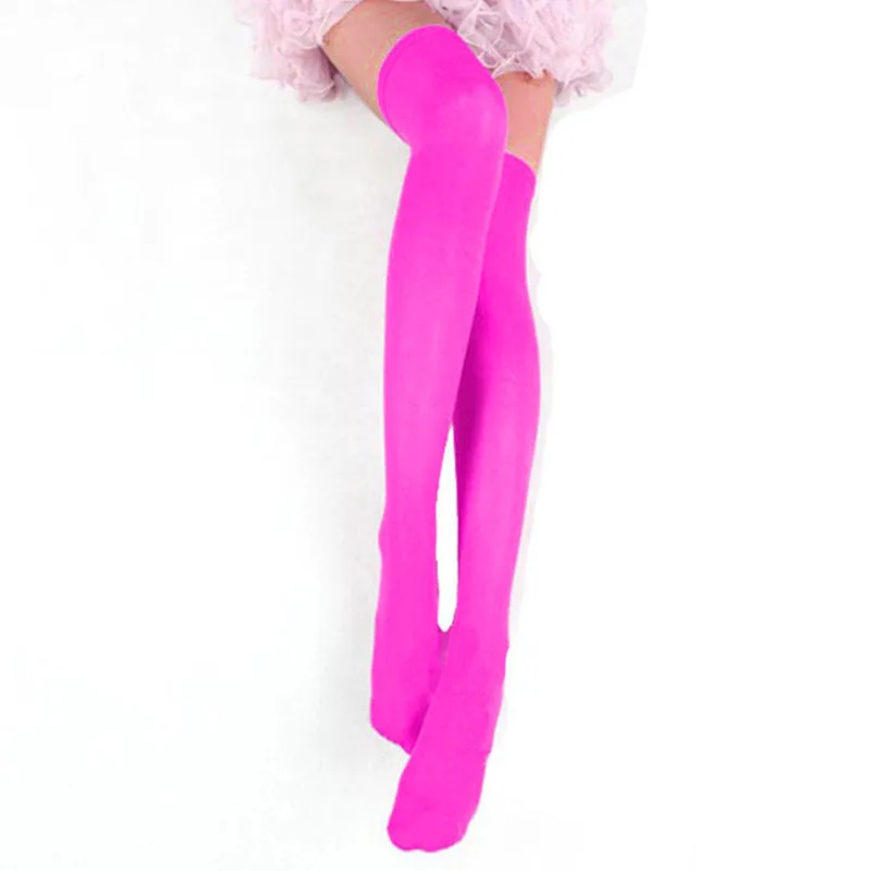 Sexy Soild Farbe Lange Socken Frauen Über Knie Oberschenkel Hoch Über Den Knie Strümpfe Lolita Damen Mädchen Warme Knie Socken – Detail 8