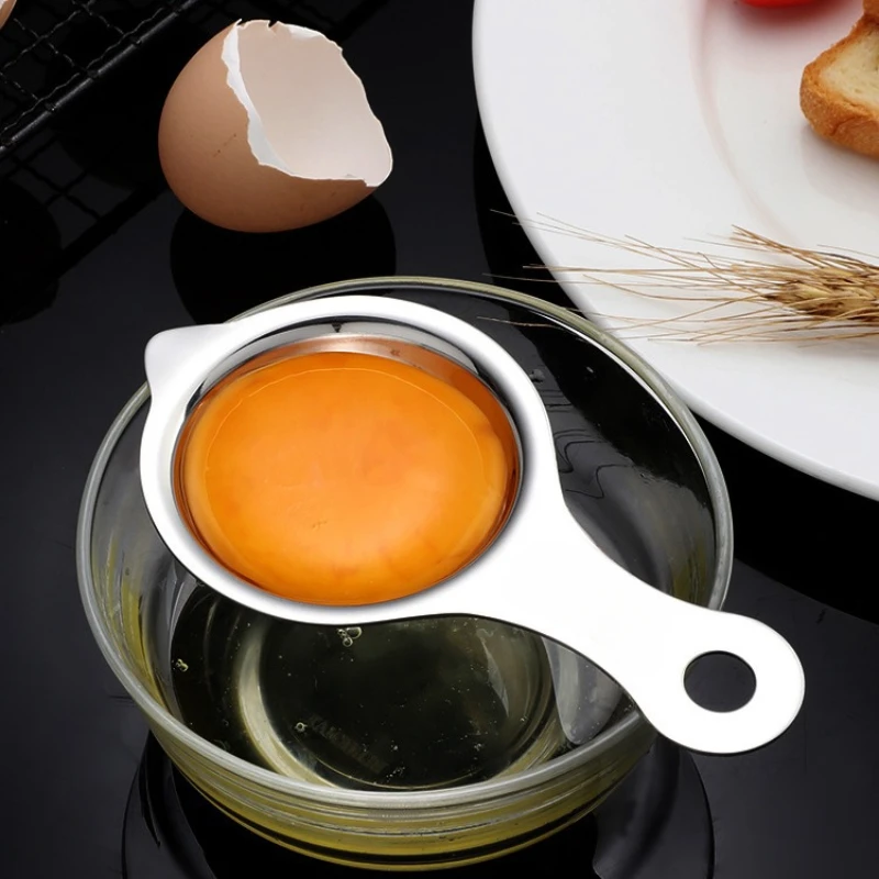 Egg White Separator Stainless Steel Tools Eggs Yolk Filter Gadgets Kitchen Accessories Separating Funnel Spoon Divider Utensils egg separator