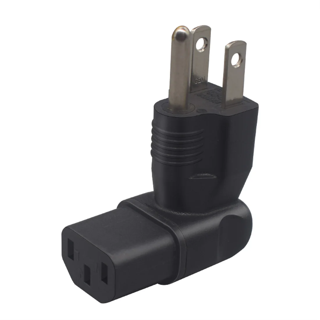 JORINDO PDU UPS 전원 어댑터 미국 플러그 변환기, Nema 5-15P Male TO IEC320 C13 Female Right Angle Adapter