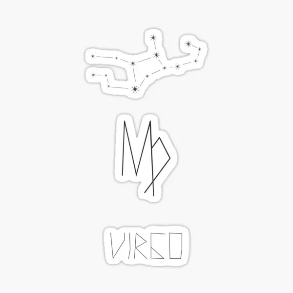 

Virgo 5PCS Car Stickers for Decorations Water Bottles Home Room Window Kid Wall Art Laptop Decor Funny Car Fridge Stickers