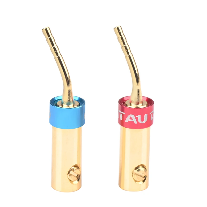 Banana Plug Cobre Puro Alto-falante Cabo Pino de Fio Parafusos Bloqueio Conector para Áudio de Alta Fidelidade Musical Peças - Image 6