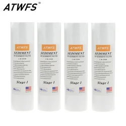 High - Efficiency 5 Micron Sediment Water Filter Cartridge for Home and Aquarium Use - 4 Pack of 10 Pre - Filters