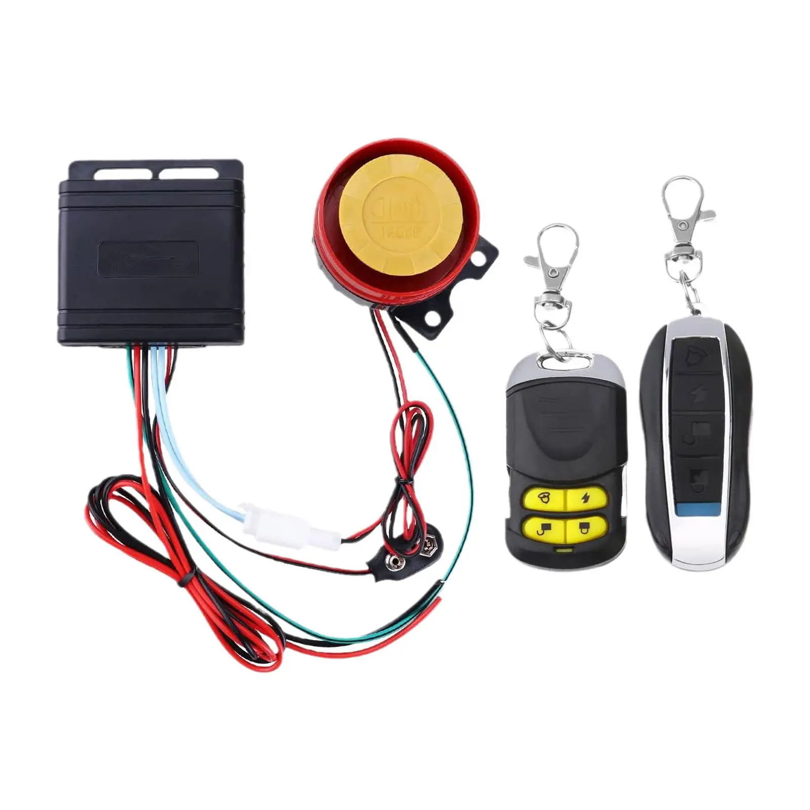 12V Car High Power Siren Motorcycle Alarm System Remote Control Alarm Bike High Waterproof Power Anti-theft For Motorcycle