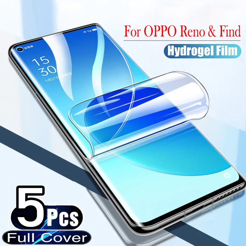 

3/5PCS Hydrogel OPPO 10 9 8 Plus Reno 6 7 5G Screen Protector For Find Neo X3 X5 Pro Lite Film