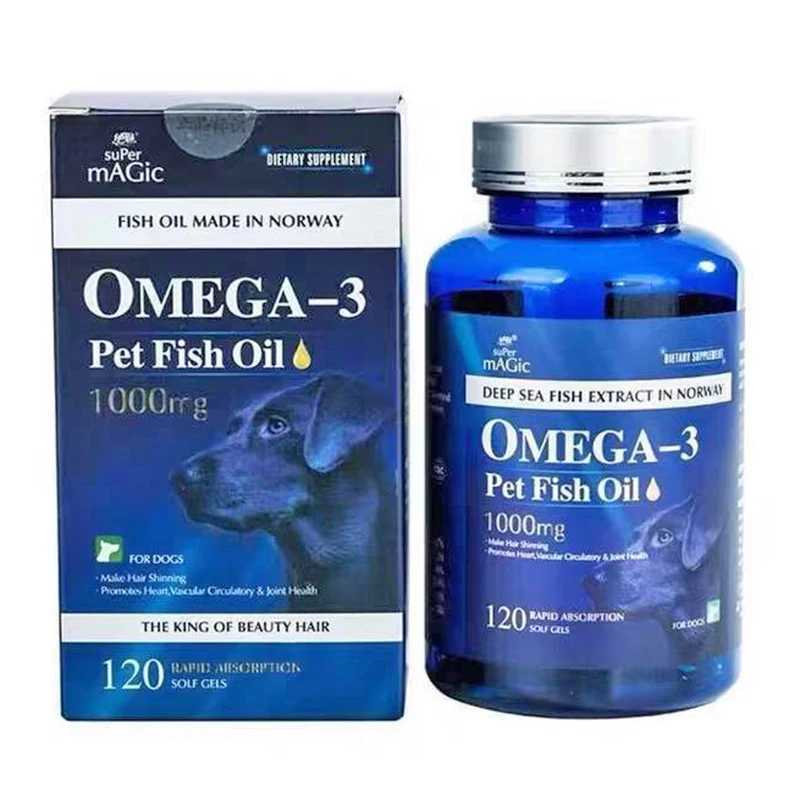 

60 Capsules Deep-sea Fish Oil for Pet Cats OMEGA3&6 Wild Salmon Extract with High Fish Oil Content Easy