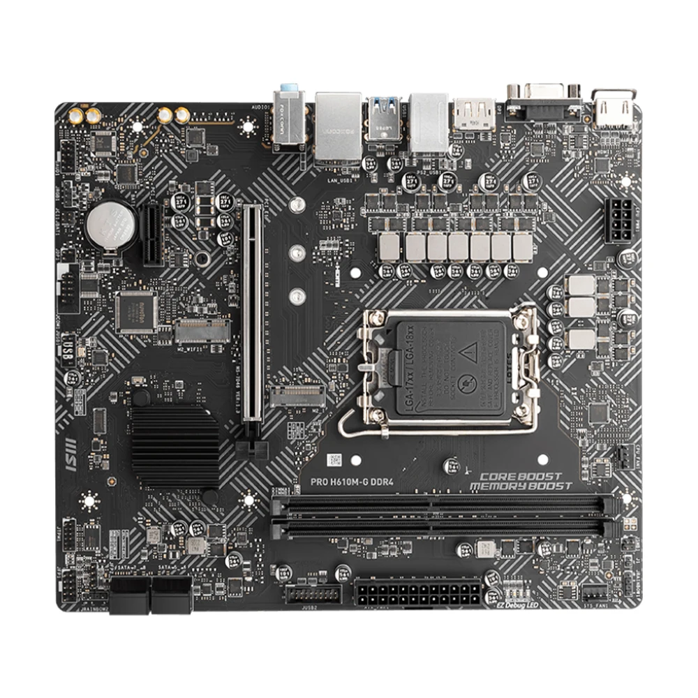 MSI PRO H610M-G DDR4 Motherboard Support i9-14900KF 13900K