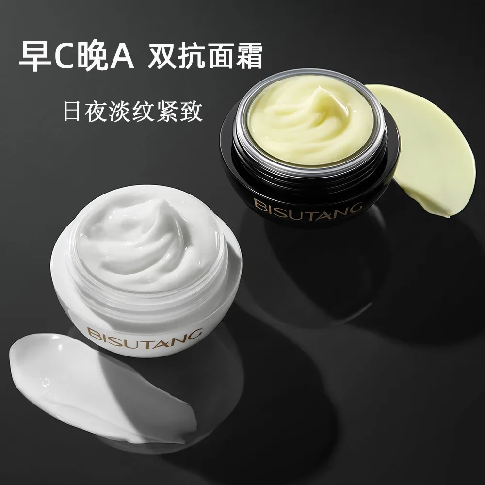 Morning C and evening A Double anti morning evening face cream A Alcohol firming light lines anti wrinkle day and night cream