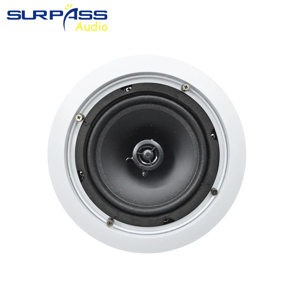 6" Home Theater Ceiling Speaker 30W 70/100V Audio Sound Public Address System Roof Loudspeaker Bass Treble Unit Coxial Speakers