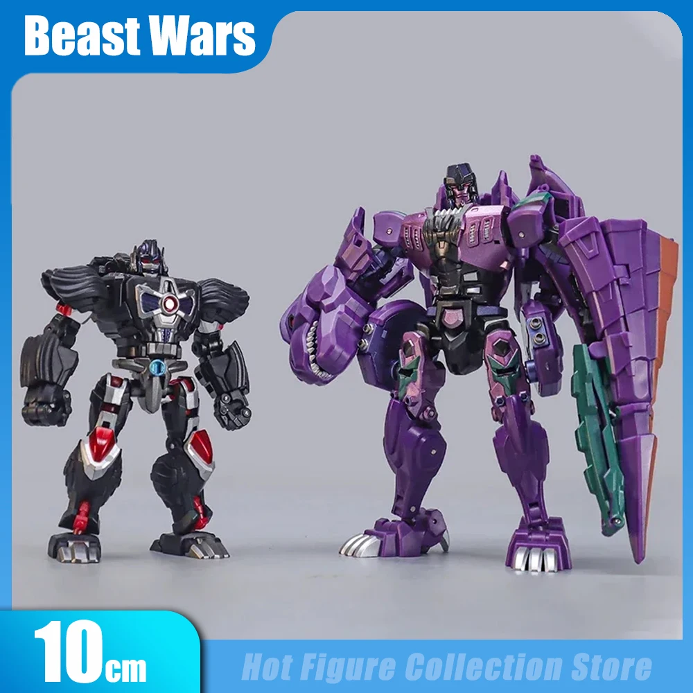 

10cm Beast Wars Action Figure Bw Rt-01 Caesar Rt-02 Tyrant Figures Transformation Robot Toys Anime Figurine Child'S Toys Gifts