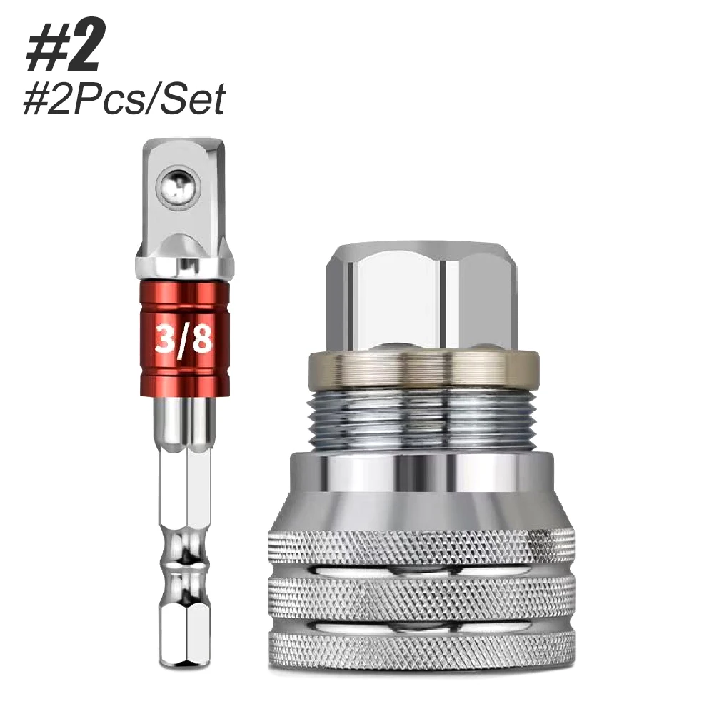 Universal Swivel Socket Adapter Set with Flexible Joint Connector and Drill Bit Extension Bar
