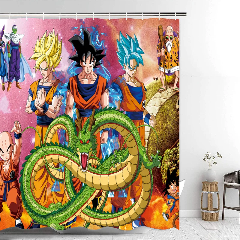 Dragon Ball Home Bathroom Supplies Set Anime Son Goku Non-slip Mat