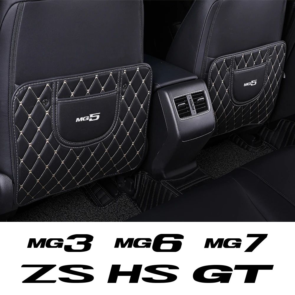 Car Anti Kick Mat Seat Back Protector Cover Auto Interior Accessories 1pcs For MG ZS HS GT HECTOR MG3 MG5 MG6 MG7
